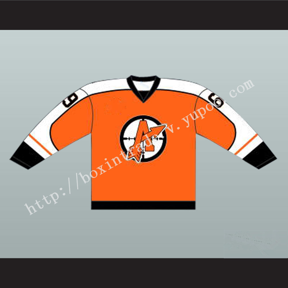 Doug 'The Thug' Glatt 69 Orangetown Assassins Hockey Jersey Goon Orange