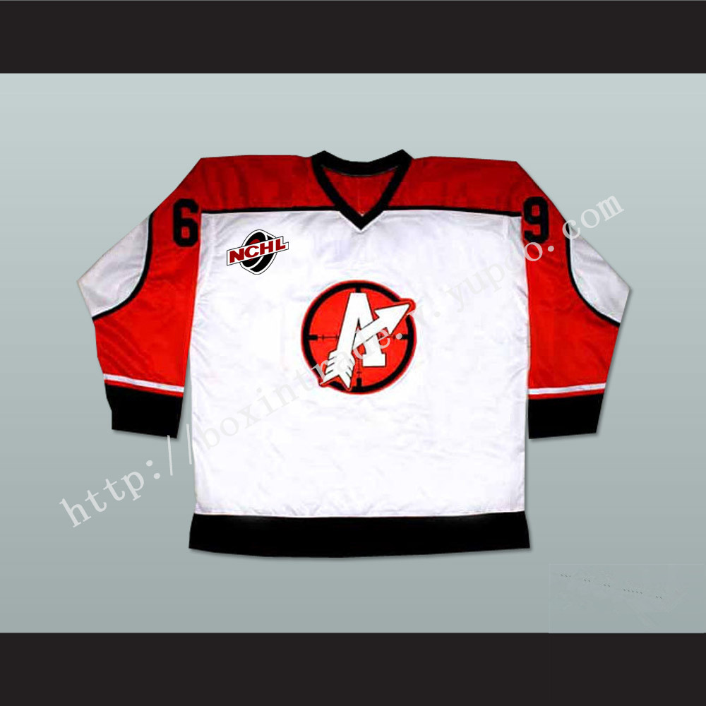 Doug 'The Thug' Glatt 69 Orangetown Assassins Hockey Jersey Includes NCHL Patch White