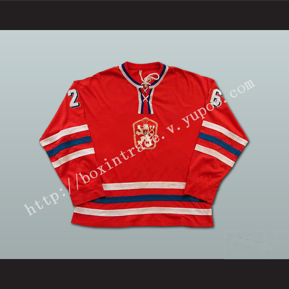 Peter Stastny Czechoslovakia Hockey Jersey Red