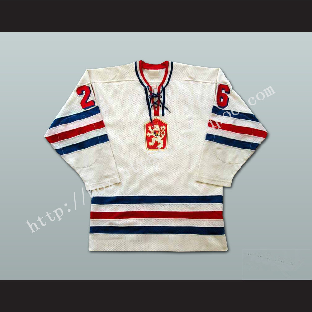 Peter Stastny Czechoslovakia Hockey Jersey White