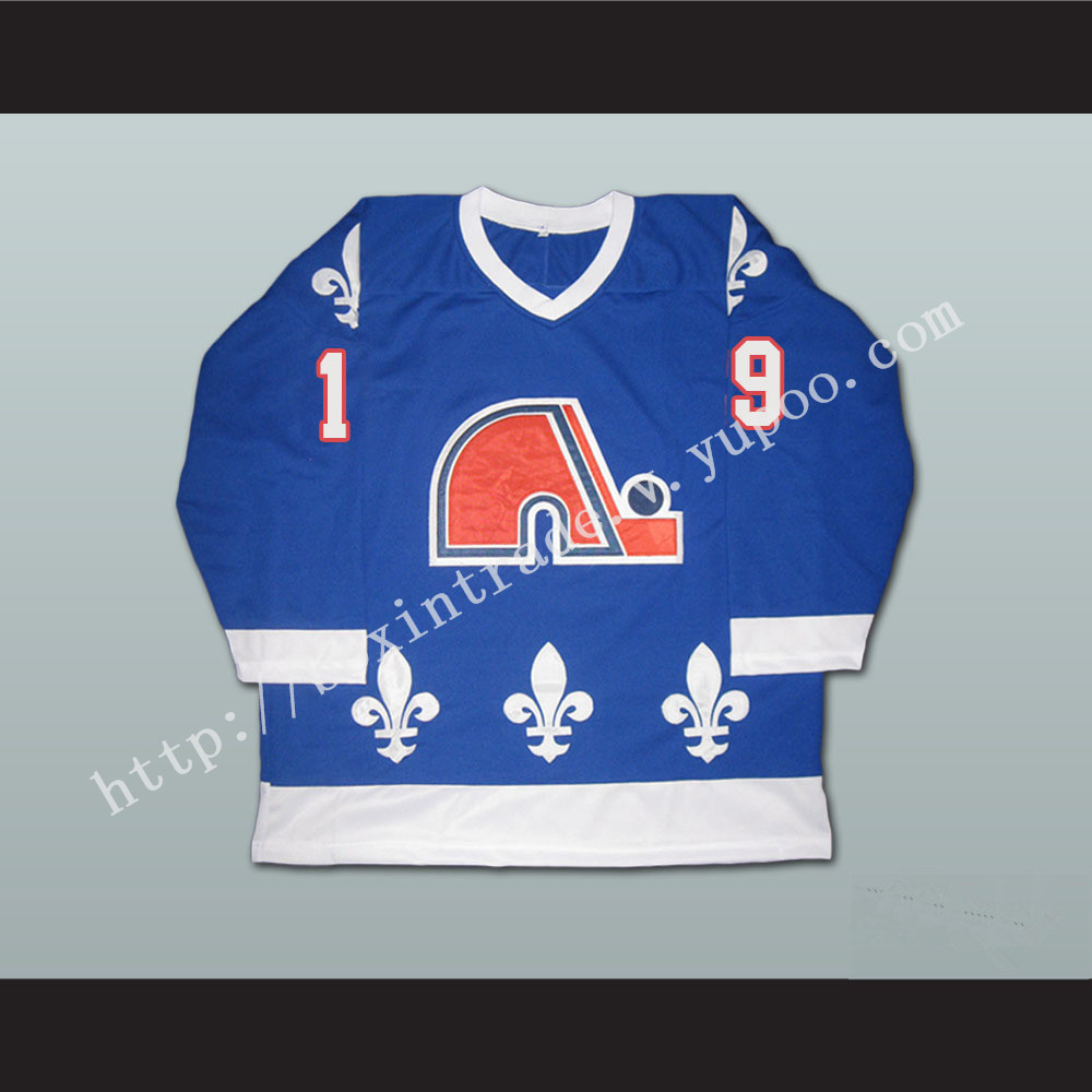 Joe Sakic 19 Quebec Nordiques Hockey Jersey Blue