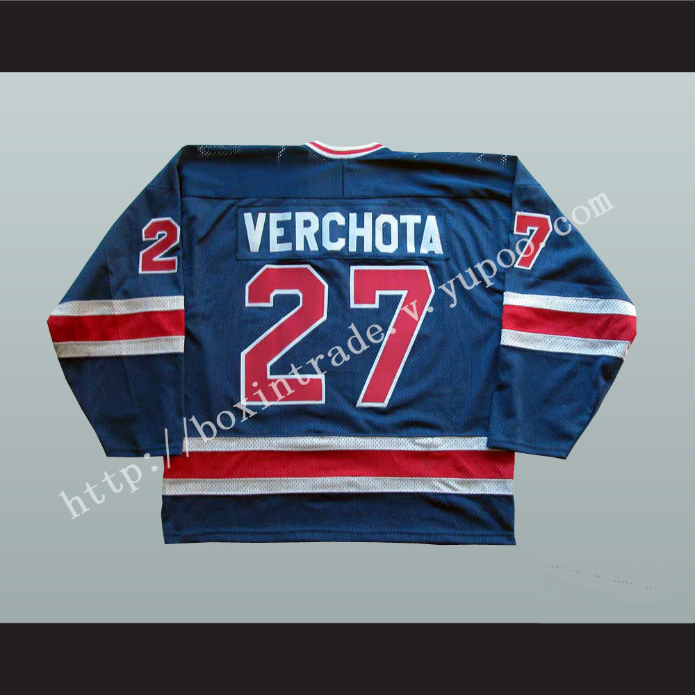 1980 Miracle On Ice Team USA Phil Verchota 27 Hockey Jersey Blue 2