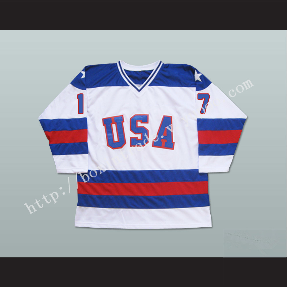 1980 Miracle On Ice Team USA Jack O'Callahan 17 Hockey Jersey White