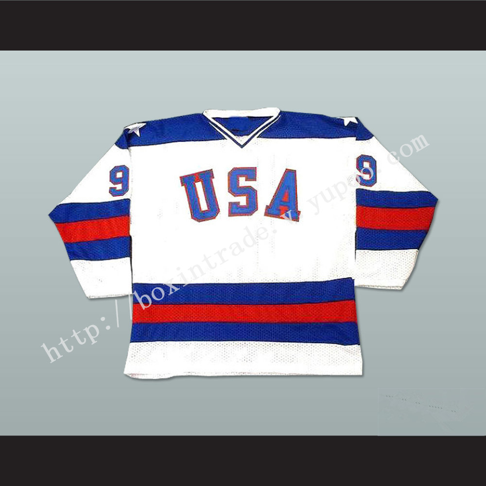 1980 Miracle On Ice Team USA Neal Broten 9 Hockey Jersey White