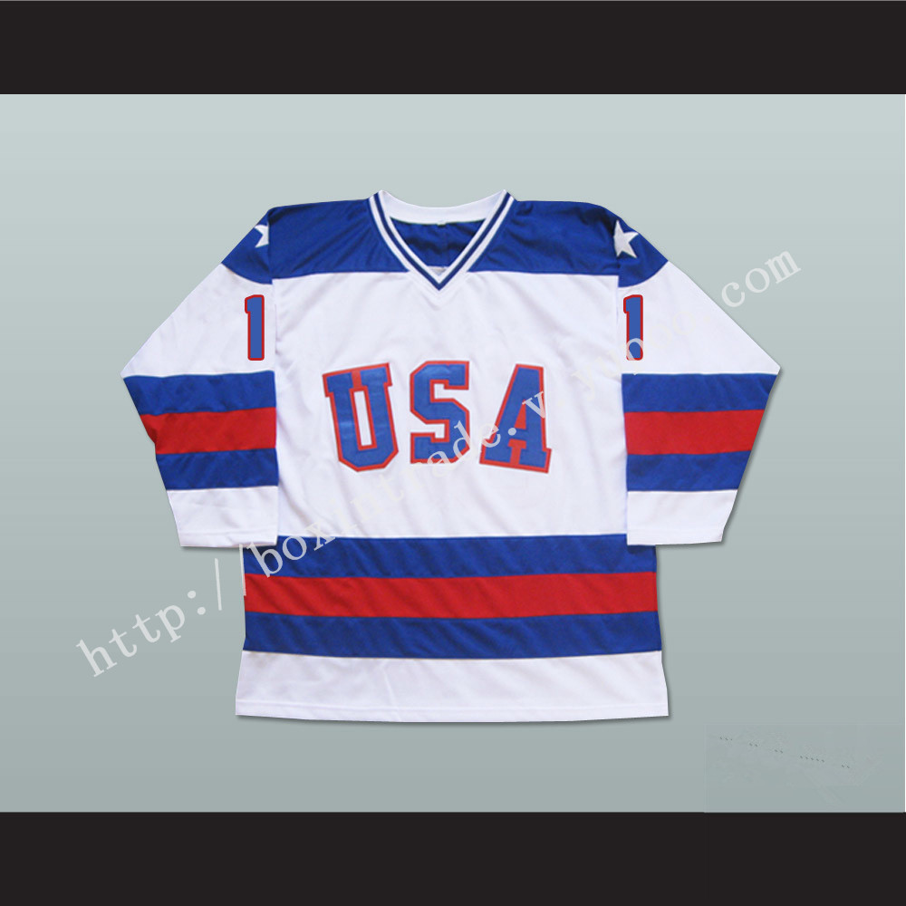 1980 Miracle On Ice Team USA Steve Christoff 11 Hockey Jersey White