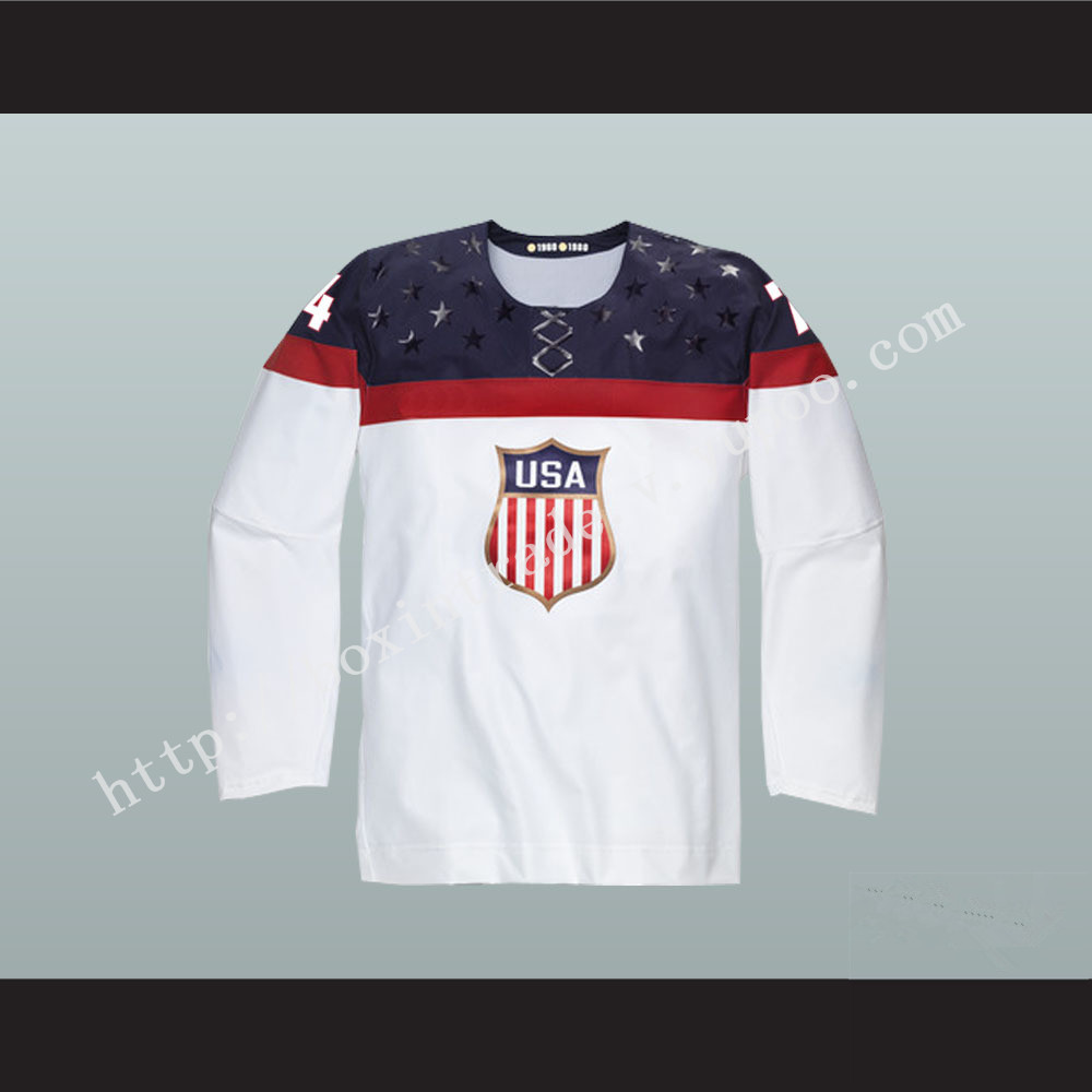 T.J. Oshie 74 USA National Team Hockey Jersey White