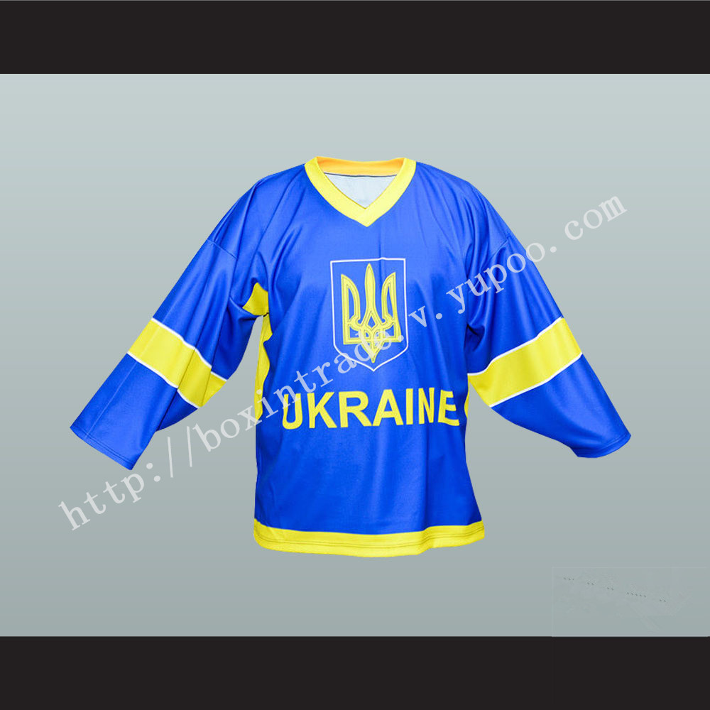 Ukraine National Team Hockey Jersey Blue