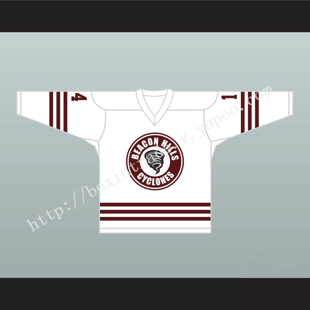 Isaac Lahey 14 Beacon Hills Cyclones Hockey Jersey Teen Wolf TV Series White