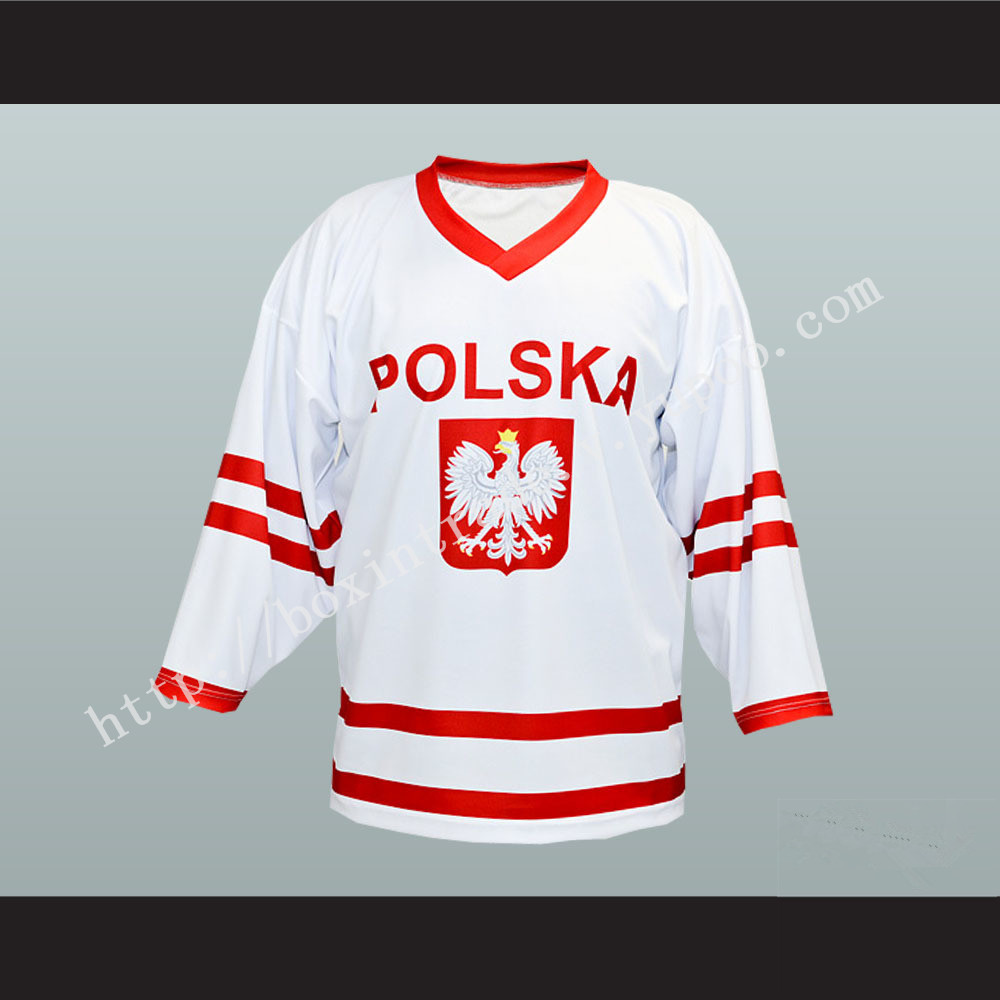 Wieslaw Jobczyk Team Polska Poland Hockey Jersey White