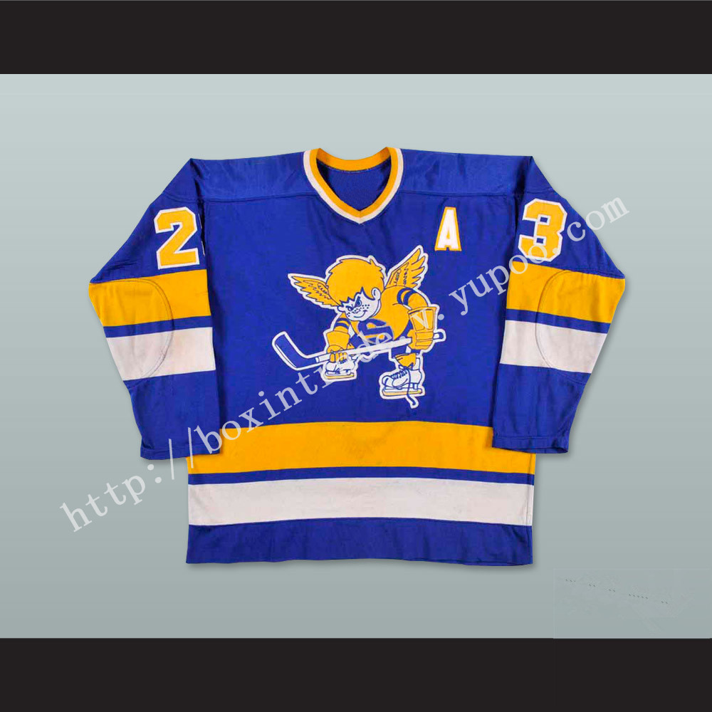 WHA 1974-75 Minnesota Fighting Saints Mike McMahon 23 Away Hockey Jersey