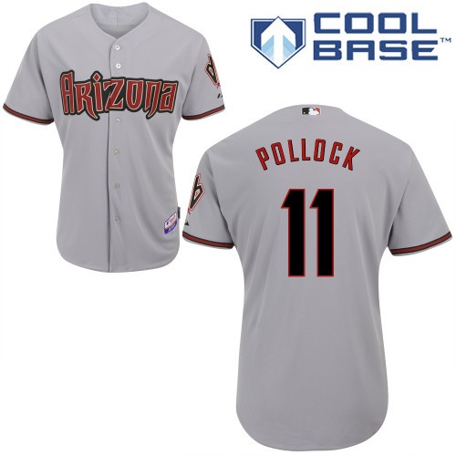 A.J. Pollock Arizona Diamondbacks #11 Away Big And Tall Cool Base Jersey - Gray