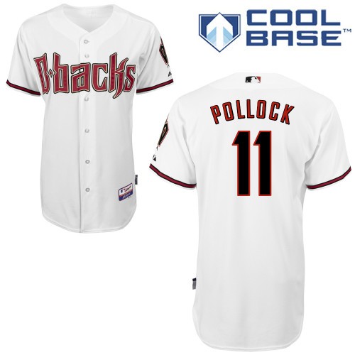 A.J. Pollock Arizona Diamondbacks #11 Home Big And Tall Cool Base Jersey - White