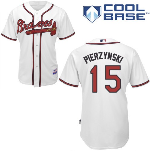 A. J. Pierzynski Atlanta Braves #15 Home Big And Tall Cool Base Jersey - White