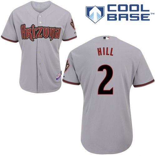 Aaron Hill Arizona Diamondbacks #2 Away Big And Tall Cool Base Jersey - Gray