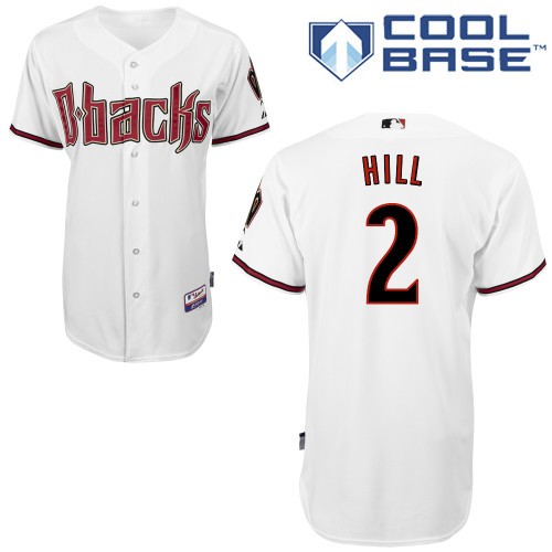 Aaron Hill Arizona Diamondbacks #2 Home Big And Tall Cool Base Jersey - White