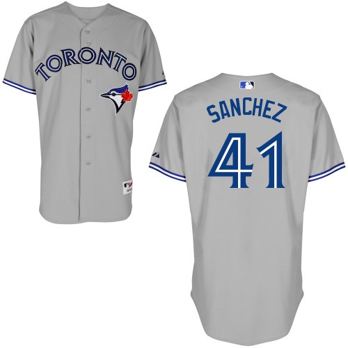 Aaron Sanchez Toronto Blue Jays #41 Away Big And Tall Cool Base Jersey - Gray