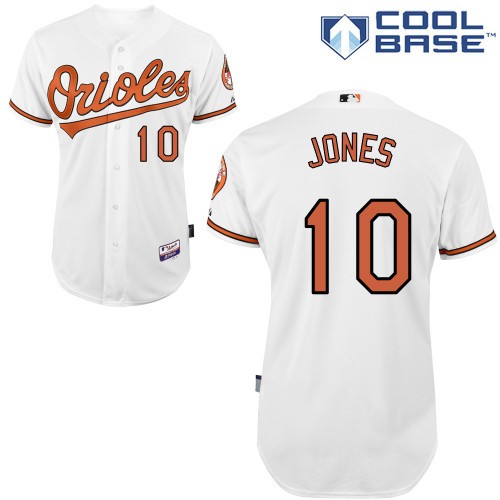 Adam Jones Baltimore Orioles #10 Home Big And Tall Cool Base Jersey - White