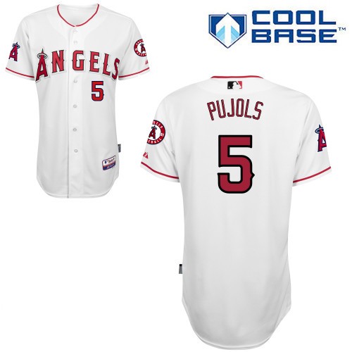 Albert Pujols Los Angeles Angels Of Anaheim #5 Home Big And Tall Cool Base Jersey - White