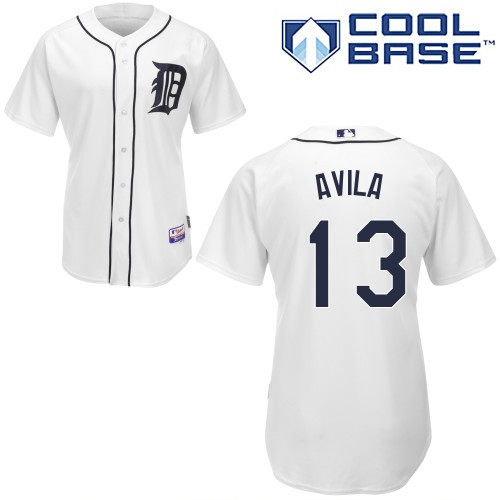 Alex Avila Detroit Tigers #13 Home Big And Tall Cool Base Jersey - White