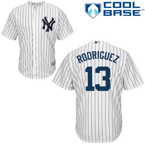 Alex Rodriguez New York Yankees #13 Home Big And Tall Cool Base Jersey - White