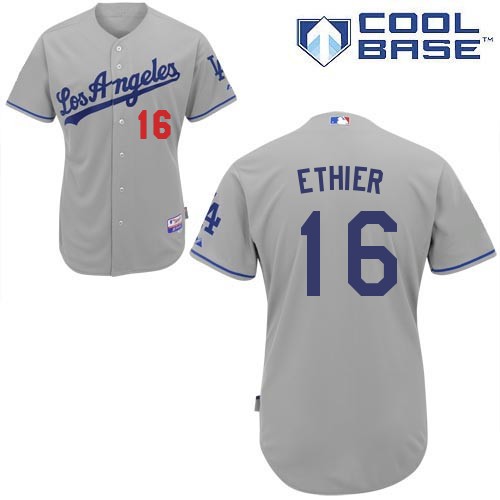 Andre Ethier Los Angeles Dodgers #16 Away Big And Tall Cool Base Jersey - Gray