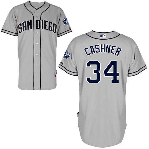 Andrew Cashner San Diego Padres #34 Away Big And Tall Cool Base Jersey - Gray