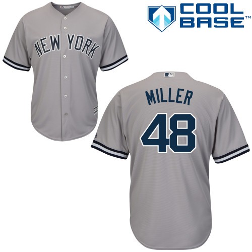 Andrew Miller New York Yankees #48 Away Big And Tall Cool Base Jersey - Gray