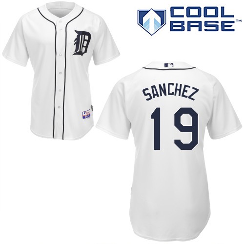 Anibal Sanchez Detroit Tigers #19 Home Big And Tall Cool Base Jersey - White