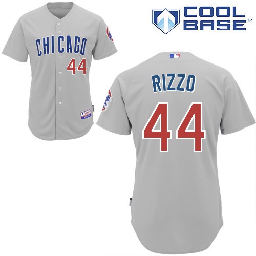 Anthony Rizzo Chicago Cubs #44 Away Big And Tall Cool Base Jersey - Gray