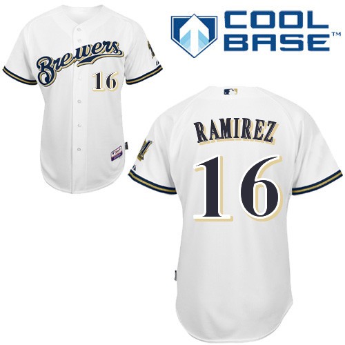 Aramis Ramirez Milwaukee Brewers #16 Home Big And Tall Cool Base Jersey - White