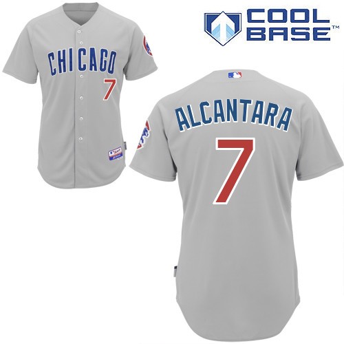 Arismendy Alcantara Chicago Cubs #7 Away Big And Tall Cool Base Jersey - Gray