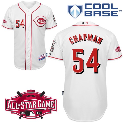 Aroldis Chapman Cincinnati Reds #54 Home All Star Big And Tall Cool Base Jersey - White