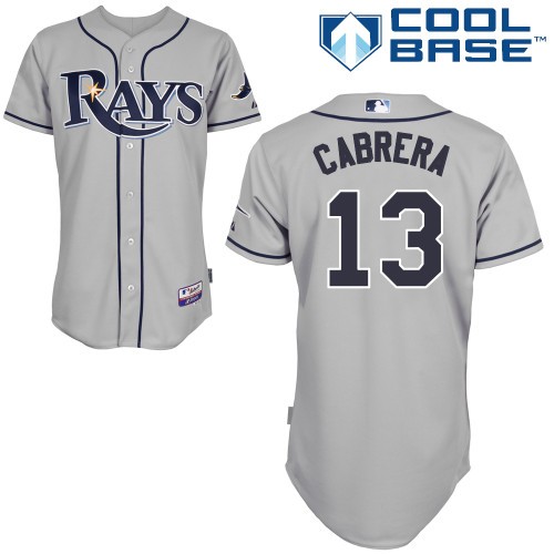 Asdrubal Cabrera Tampa Bay Rays #13 Away Big And Tall Cool Base Jersey - Gray