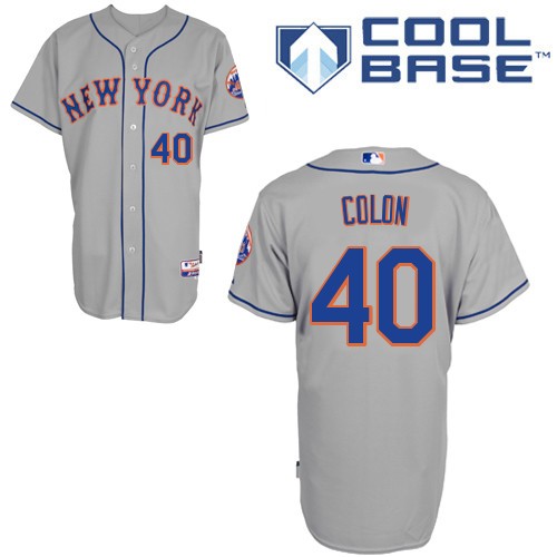 Bartolo Colon New York Mets #40 Away Big And Tall Cool Base Jersey - Gray