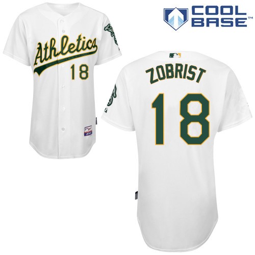 Ben Zobrist Oakland Athletics #18 Home Big And Tall Cool Base Jersey - White