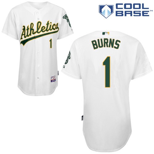 Billy Burns Oakland Athletics #1 Home Big And Tall Cool Base Jersey - White