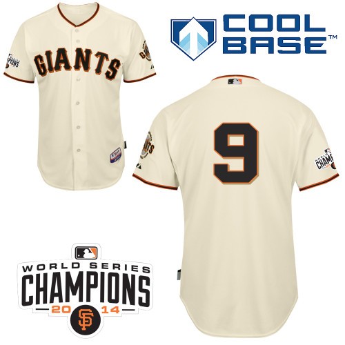 Brandon Belt San Francisco Giants #9 Home Champions Big And Tall Cool Base Jersey - White