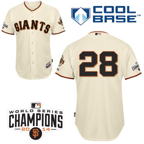 Buster Posey San Francisco Giants #28 Home Champions Big And Tall Cool Base Jersey - White