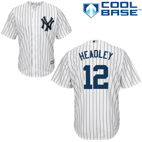 Chase Headley New York Yankees #12 Home Big And Tall Cool Base Jersey - White