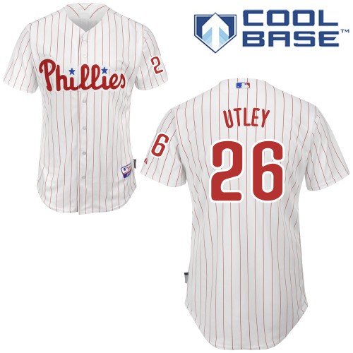 Chase Utley Philadelphia Phillies #26 Home Big And Tall Cool Base Jersey - White