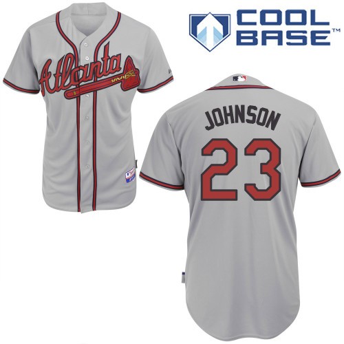 Chris Johnson Atlanta Braves #23 Away Big And Tall Cool Base Jersey - Gray