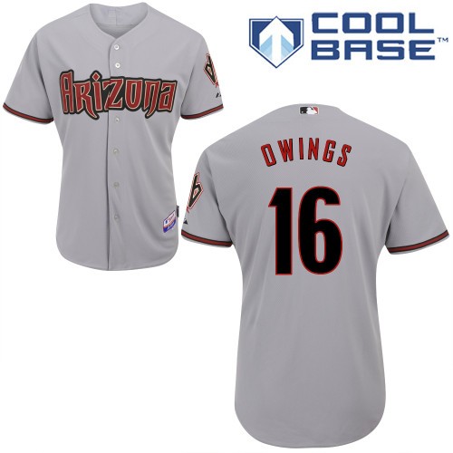 Chris Owings Arizona Diamondbacks #16 Away Big And Tall Cool Base Jersey - Gray