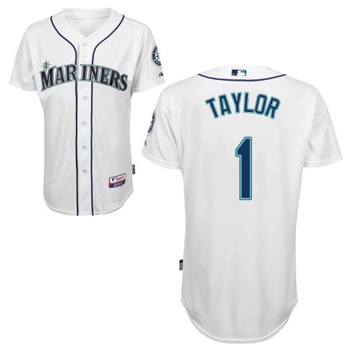 Chris Taylor Seattle Mariners #1 Home Big And Tall Cool Base Jersey - White