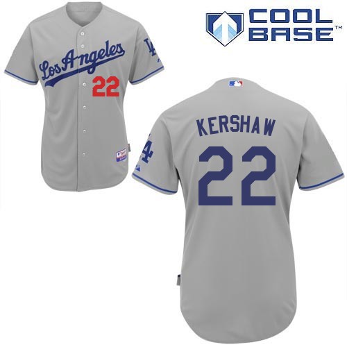 Clayton Kershaw Los Angeles Dodgers #22 Away Big And Tall Cool Base Jersey - Gray