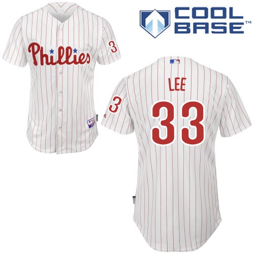 Cliff Lee Philadelphia Phillies #33 Home Big And Tall Cool Base Jersey - White