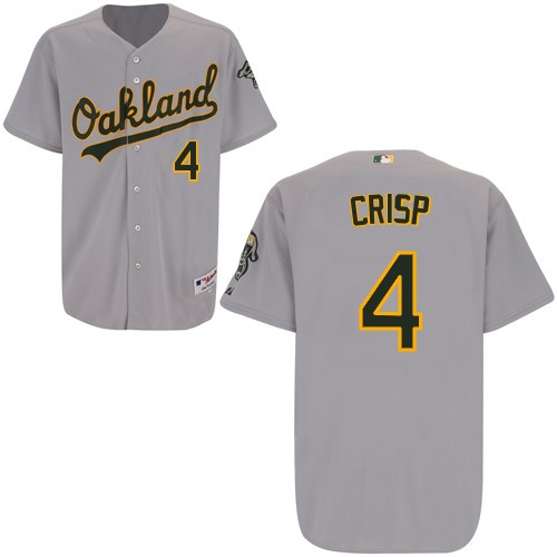 Coco Crisp Oakland Athletics #4 Away Big And Tall Cool Base Jersey - Gray