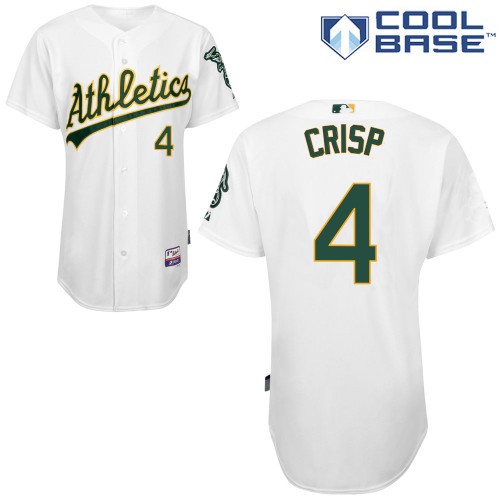 Coco Crisp Oakland Athletics #4 Home Big And Tall Cool Base Jersey - White