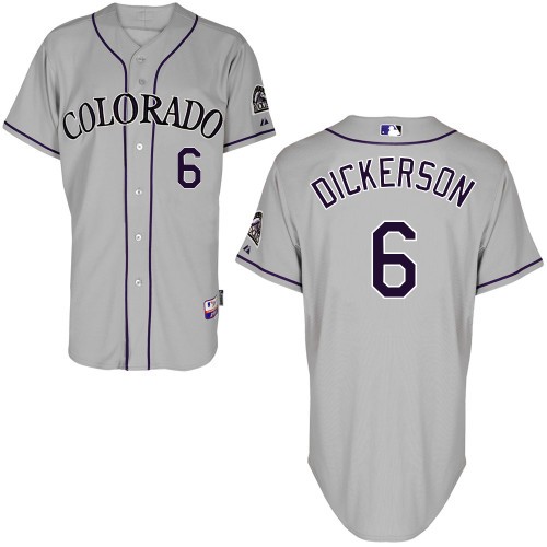 Corey Dickerson Colorado Rockies #6 Away Big And Tall Cool Base Jersey - Silver Gray