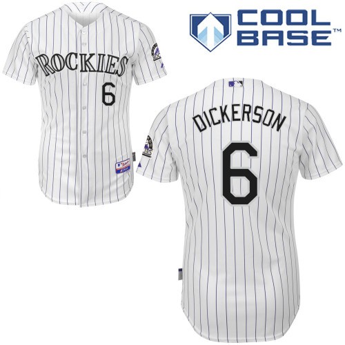 Corey Dickerson Colorado Rockies #6 Home Big And Tall Cool Base Jersey - White