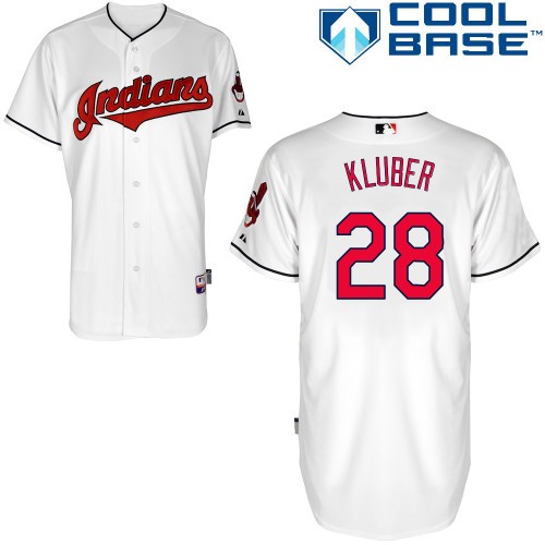 Corey Kluber Cleveland Indians #28 Home Big And Tall Cool Base Jersey - White